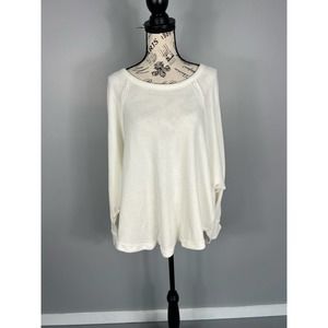 NWT semi sheer white long sleeve shirt